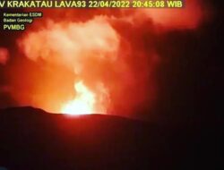 Gunung Anak Krakatau Mengalami Erupsi Terpantau Kamera CCTV