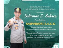 RSUD Pandega Ucapkan Selamat Atas Dilantiknya AKBP. HIdayat SH.SIK Menjadi Kapolres Pangandaran