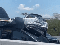 6 Kendaraan Tabrakan Beruntun di Tol Semarang – Solo