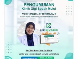 Klinik Gigi Spesialis Bedah Mulut RSUD Pandega Pangandaran Kini Melayani Peserta BPJS