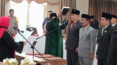 Tiga Pimpinan DPRD Kabupaten Pangandaran Dilantik
