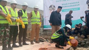 Bupati Citra Lakukan Peletakan Batu Pertama Pembangunan Gedung Rawat Inap, Cath Lab, dan Ruang Cytotoxic di RSUD Pandega Pangandaran