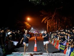 Hindari Balap liar dan Tawuran Polres Pangandaran Gelar Run Race Tengah malam